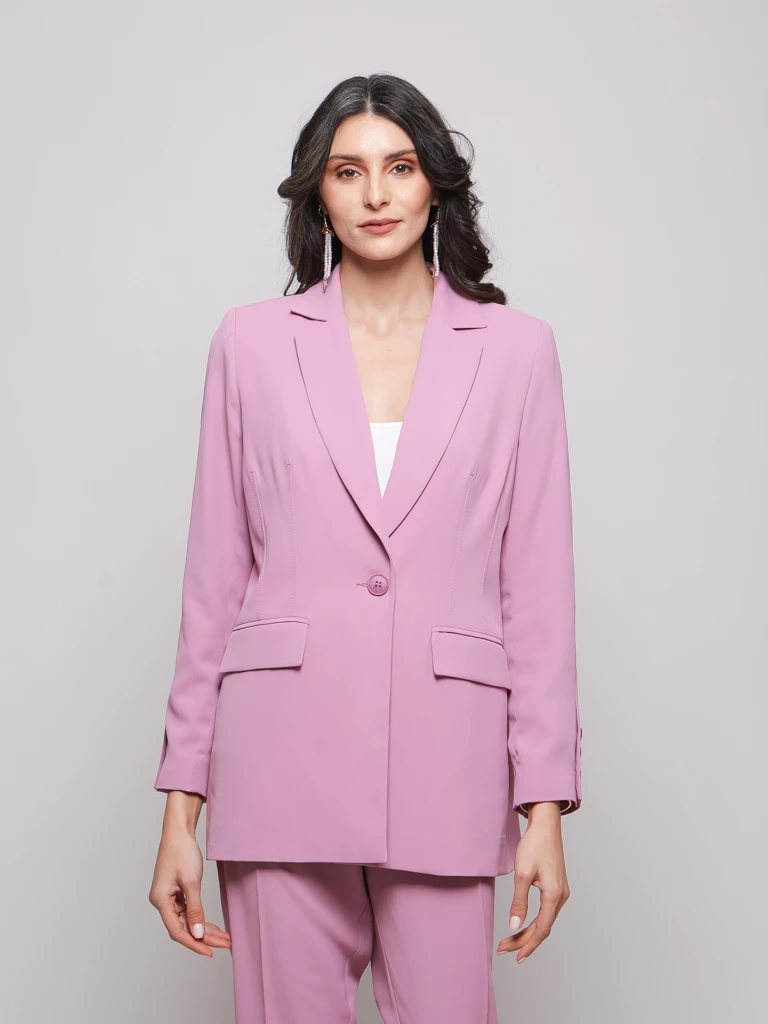 VESTE DE TAILLEUR À REVERS CRANTÉS