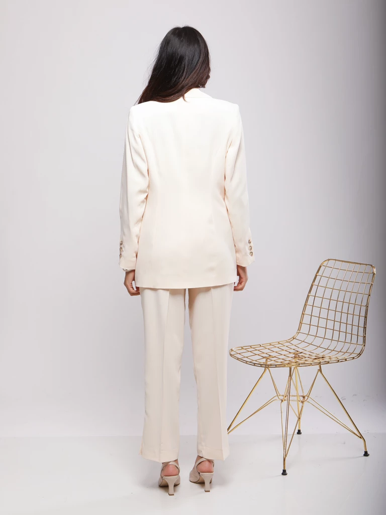 VESTE DE TAILLEUR À REVERS CRANTÉS