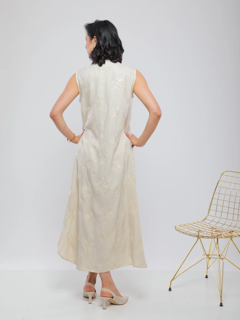 ROBE JEBBA LONGUE ÉLÉGANTE À MOTIFS BRODÉS
