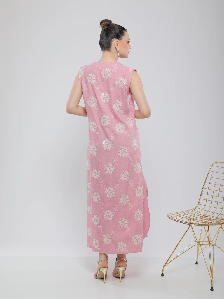 ROBE JEBBA LONGUE ÉLÉGANTE À MOTIFS BRODÉS