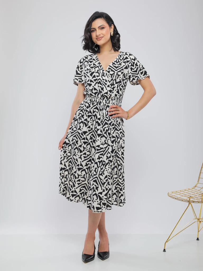 ROBE IMPRIMÉE LONGUE ET FLUIDE