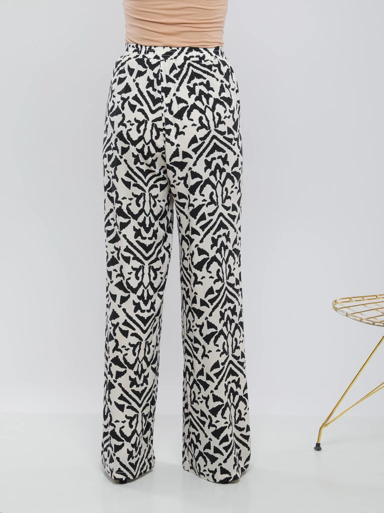PANTALON IMPRIME LARGE À COUPE CONFORTABLE