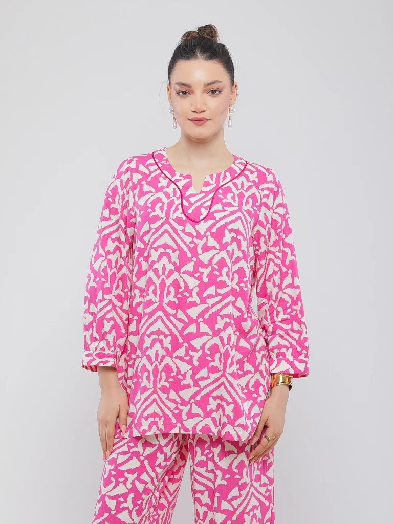 BLOUSE IMPRIMÉE FLORALE À COUPE AMPLE