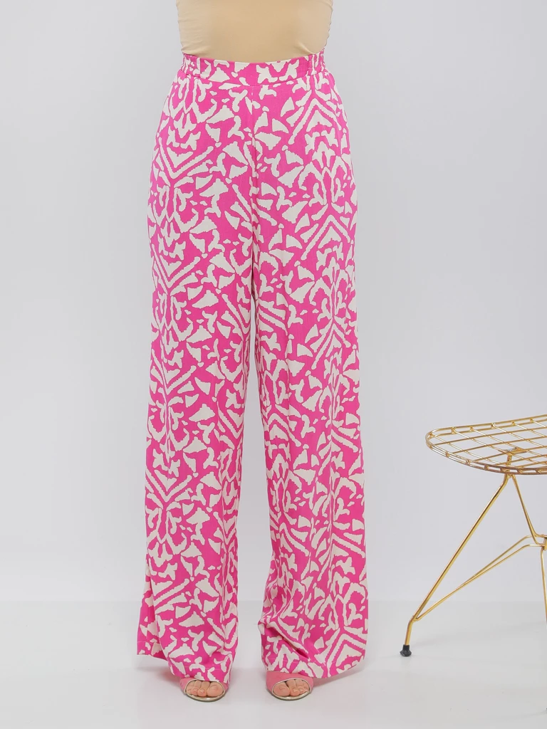 PANTALON IMPRIME LARGE À COUPE CONFORTABLE