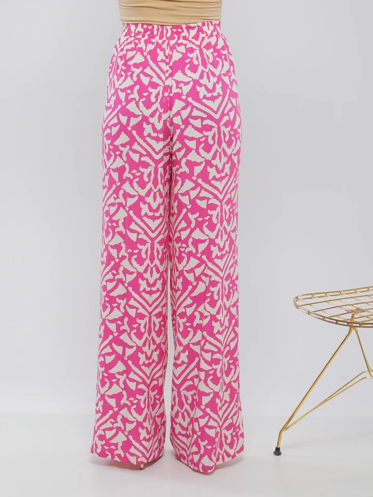 PANTALON IMPRIME LARGE À COUPE CONFORTABLE
