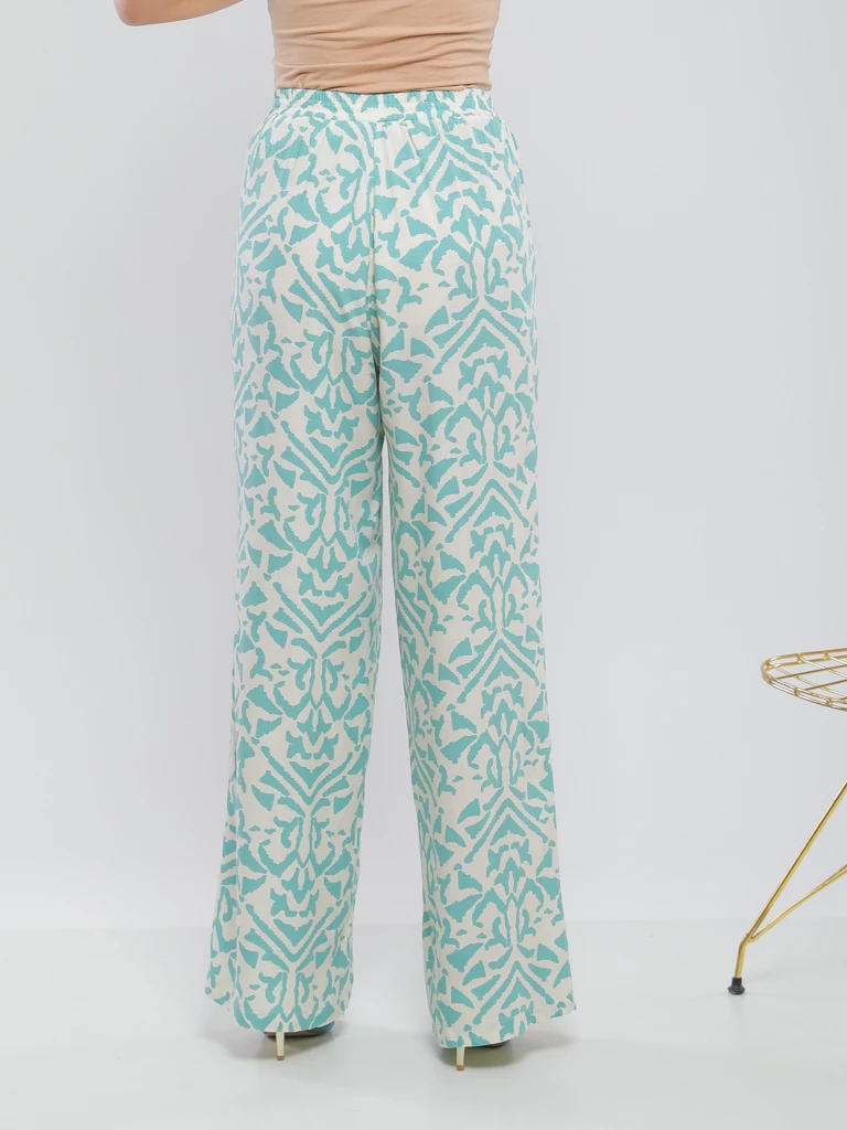 PANTALON IMPRIME LARGE À COUPE CONFORTABLE