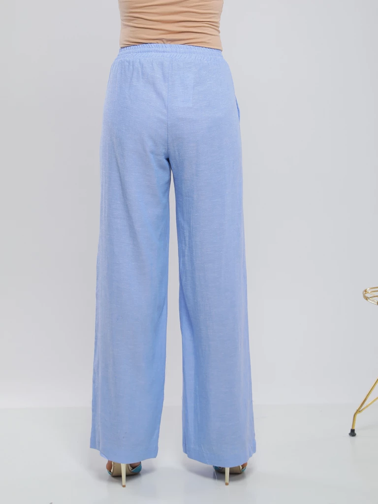 PANTALON LARGE À TAILLE ÉLASTIQUE