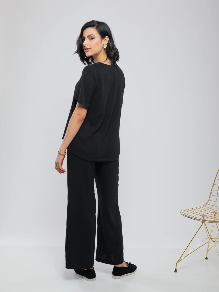 PANTALON FLUIDE À COUPE DROITE