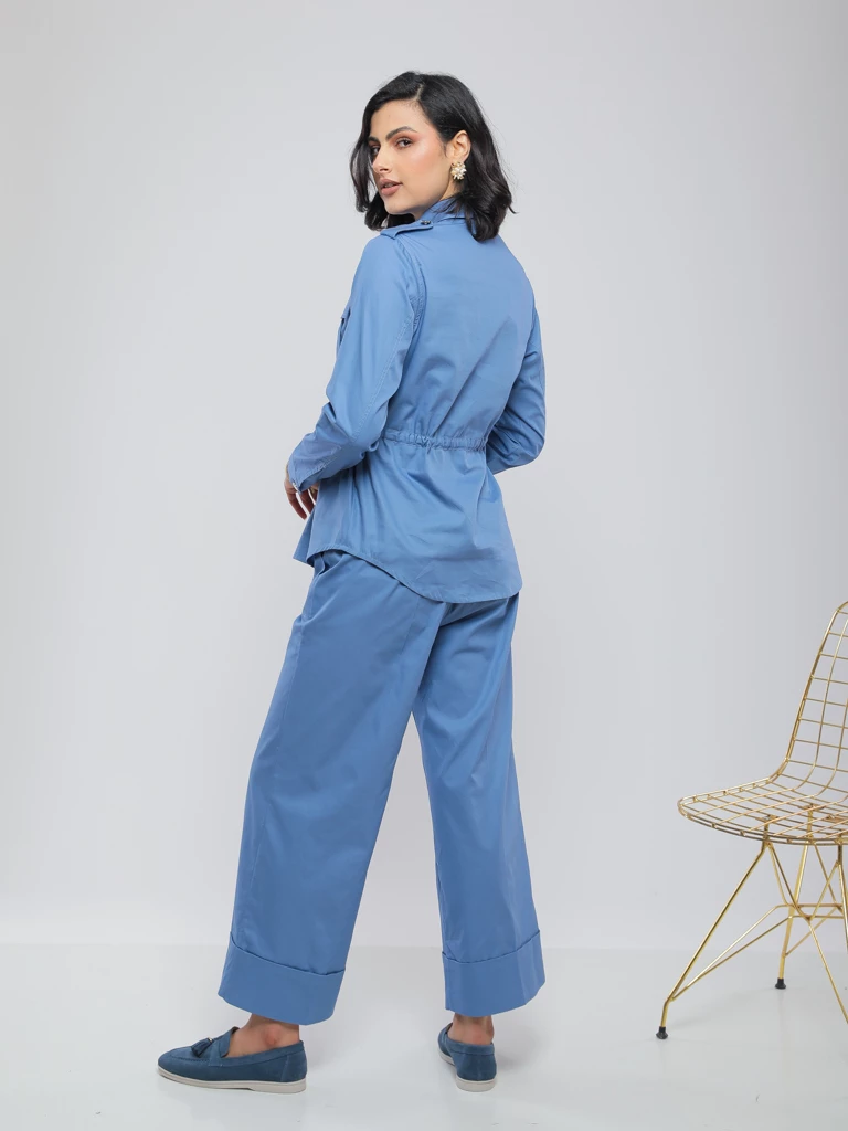 CHEMISE SAHARIENNE A POCHES PLAQUEES