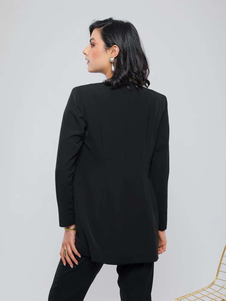 VESTE LONGUE FESTONNÉE