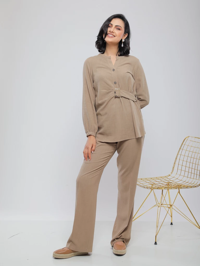 PANTALON LIN COUPE LARGE