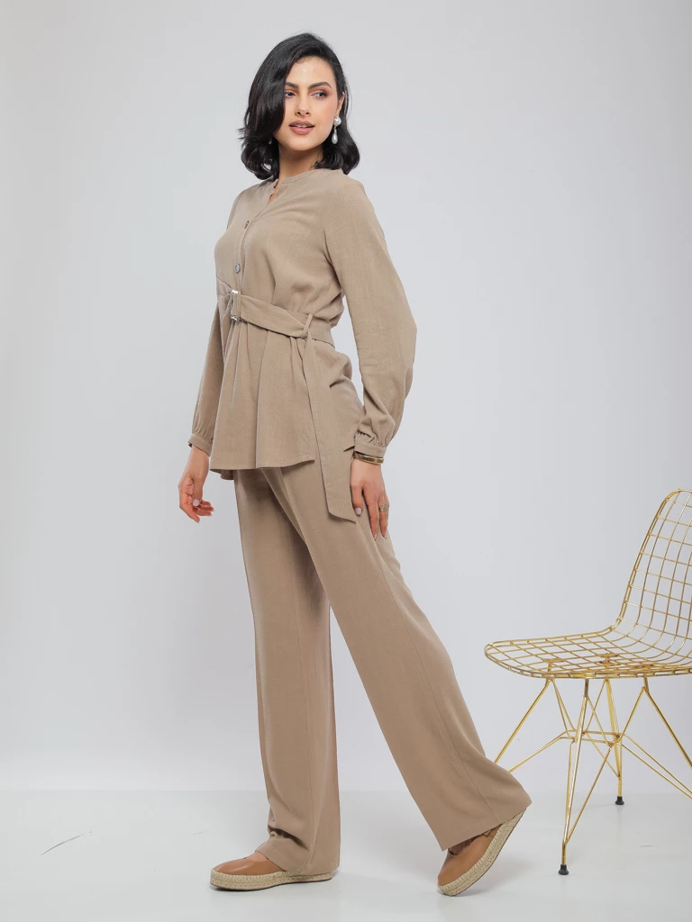 PANTALON LIN COUPE LARGE