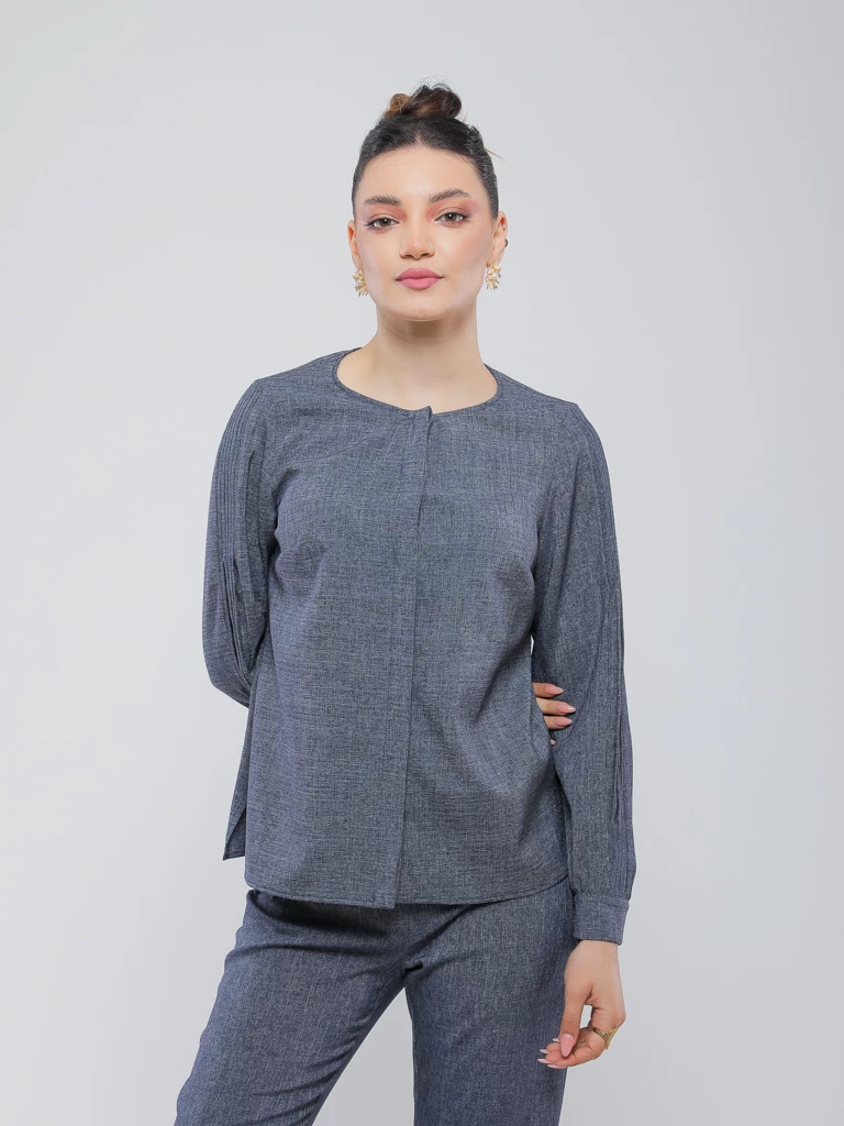 CHEMISE FLUIDE À PLIS