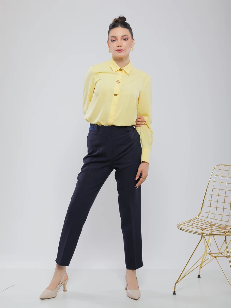 PANTALON ÉLÉGANT À TAILLE HAUTE