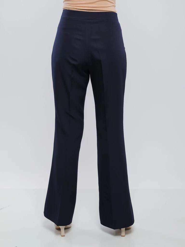 PANTALON LARGE À BOUTONS DORÉS