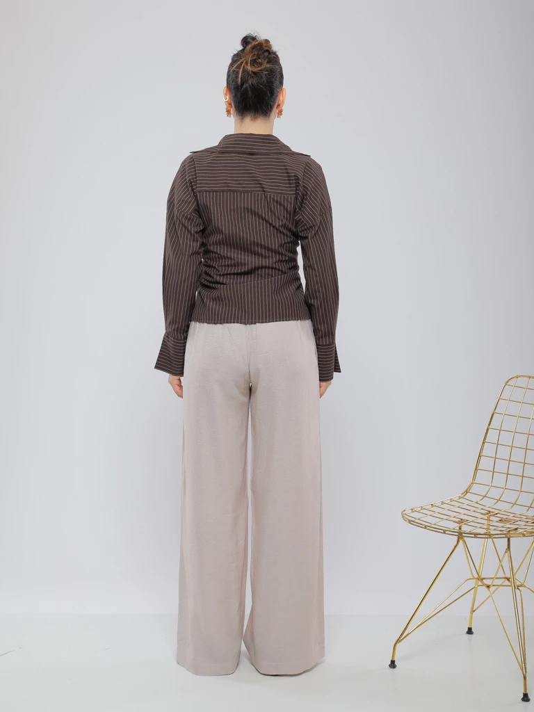 CHEMISE CINTRÉE À NŒUD LATÉRAL
