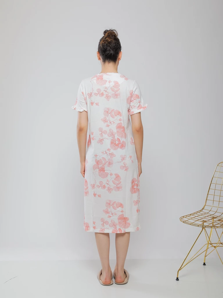 CHEMISE DE NUIT FLUIDE MI-LONGUE