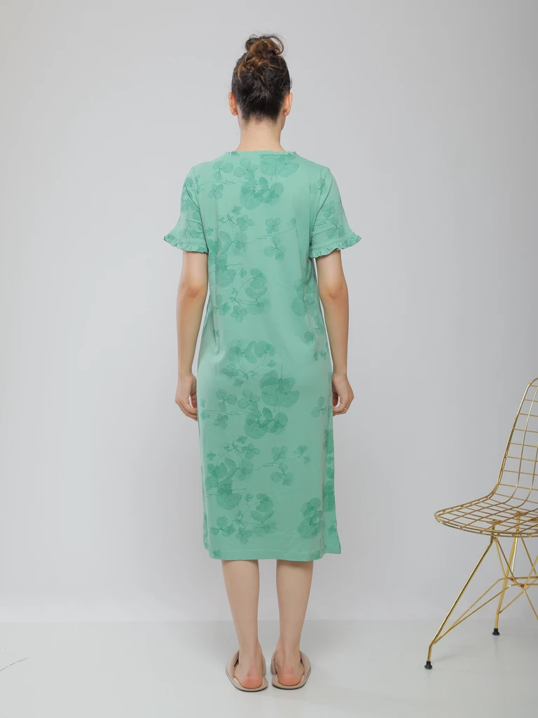 CHEMISE DE NUIT FLUIDE MI-LONGUE