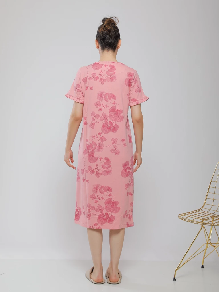 CHEMISE DE NUIT FLUIDE MI-LONGUE