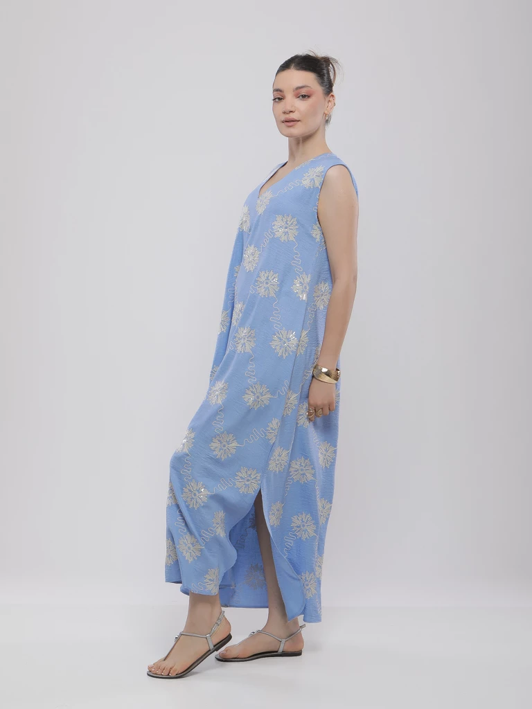ROBE JEBBA LONGUE ÉLÉGANTE À MOTIFS BRODÉS