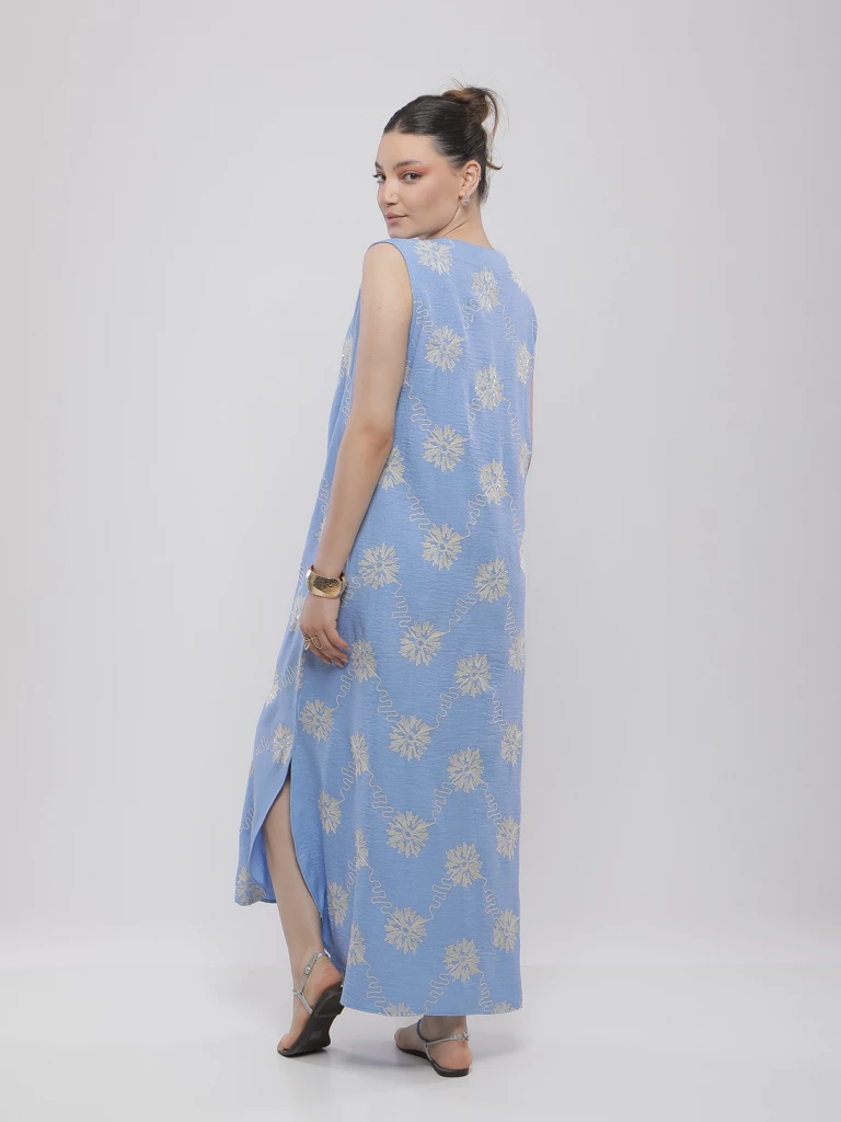 ROBE JEBBA LONGUE ÉLÉGANTE À MOTIFS BRODÉS