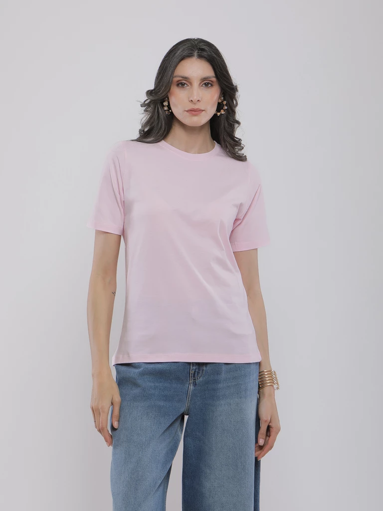 T-SHIRT BASIQUE A COL ROND