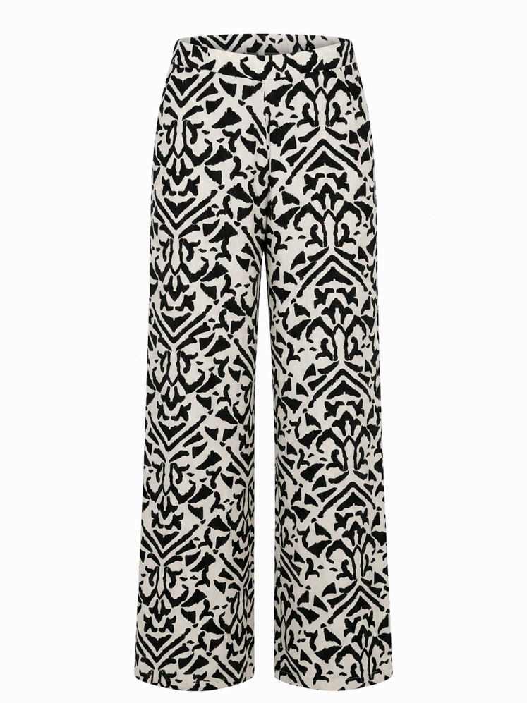 PANTALON IMPRIME LARGE À COUPE CONFORTABLE