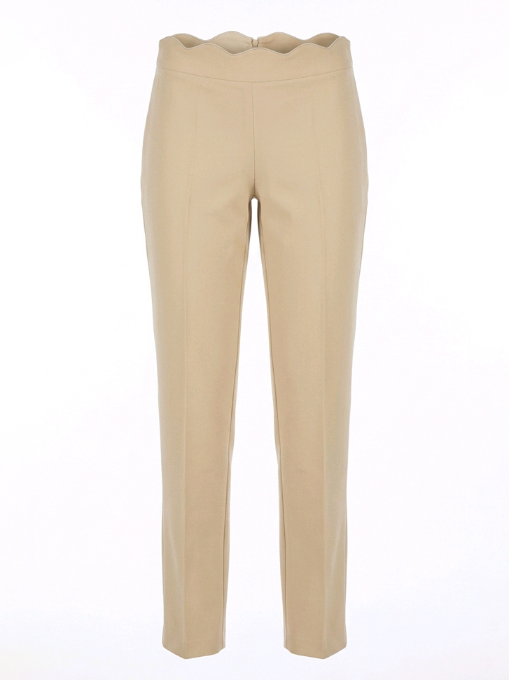 PANTALON DROIT FESTONNÉ