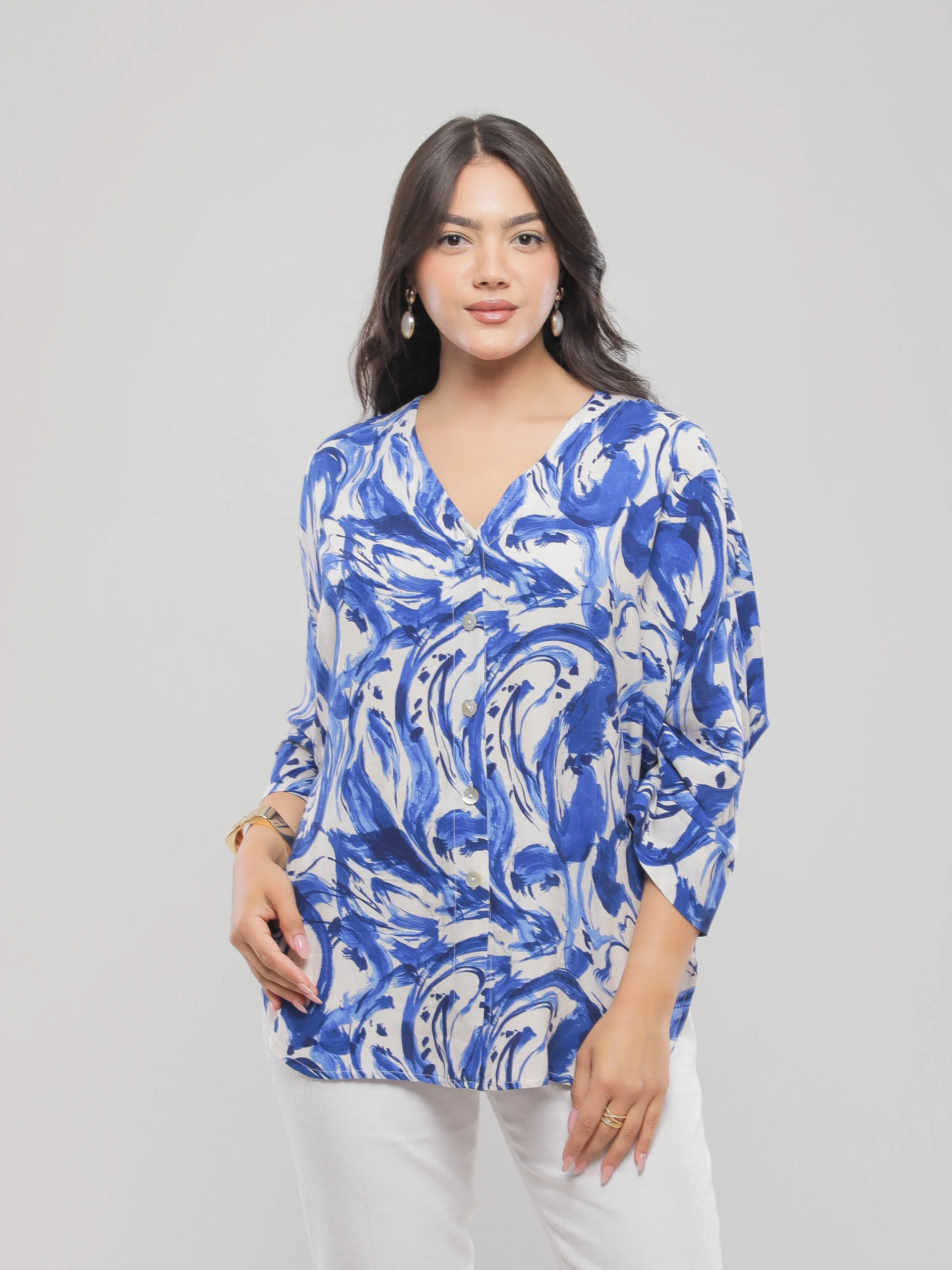 CHEMISE FLUIDE À COL CLASSIQUE