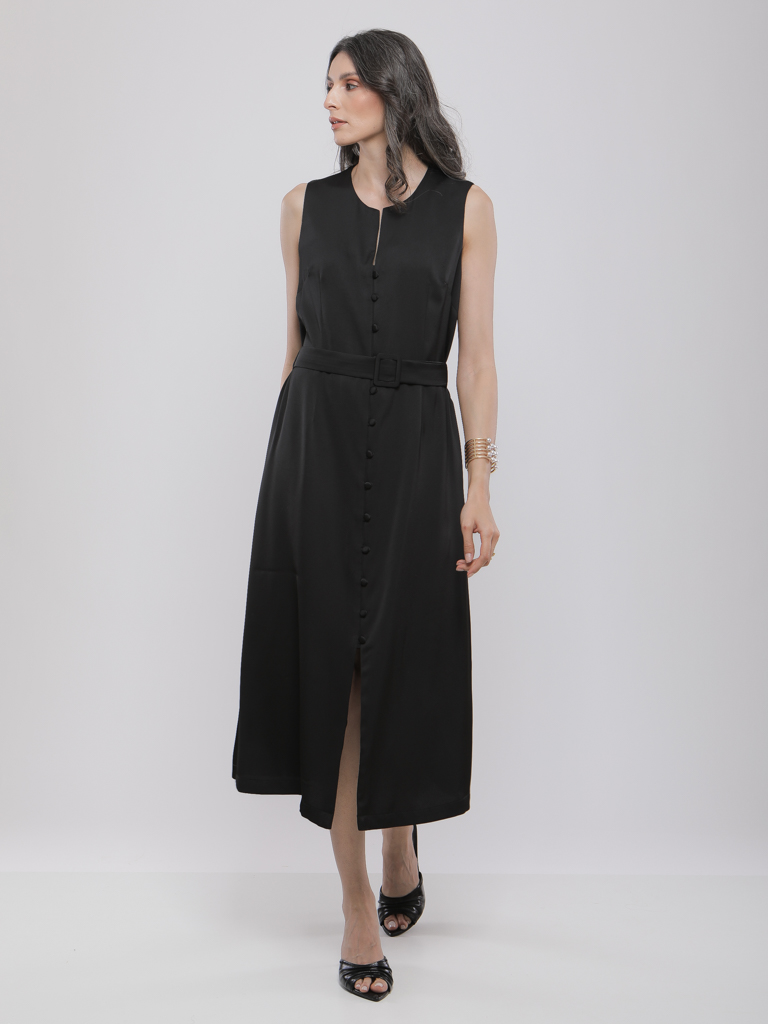 ROBE MIDI AVEC CEINTURE