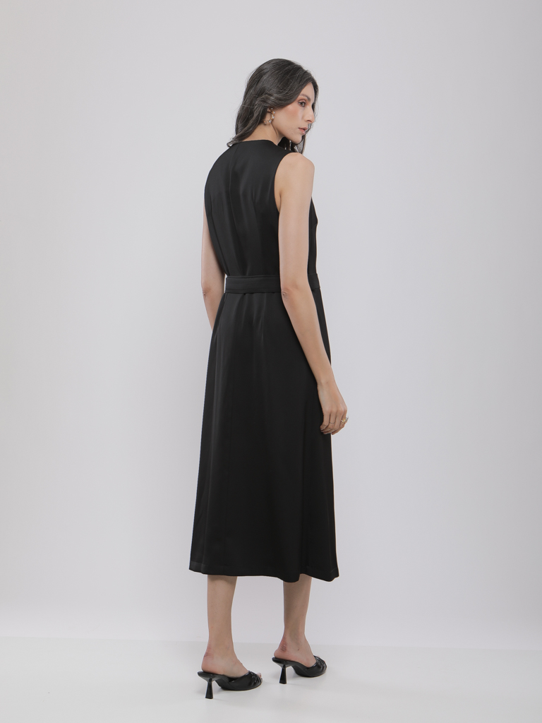 ROBE MIDI AVEC CEINTURE