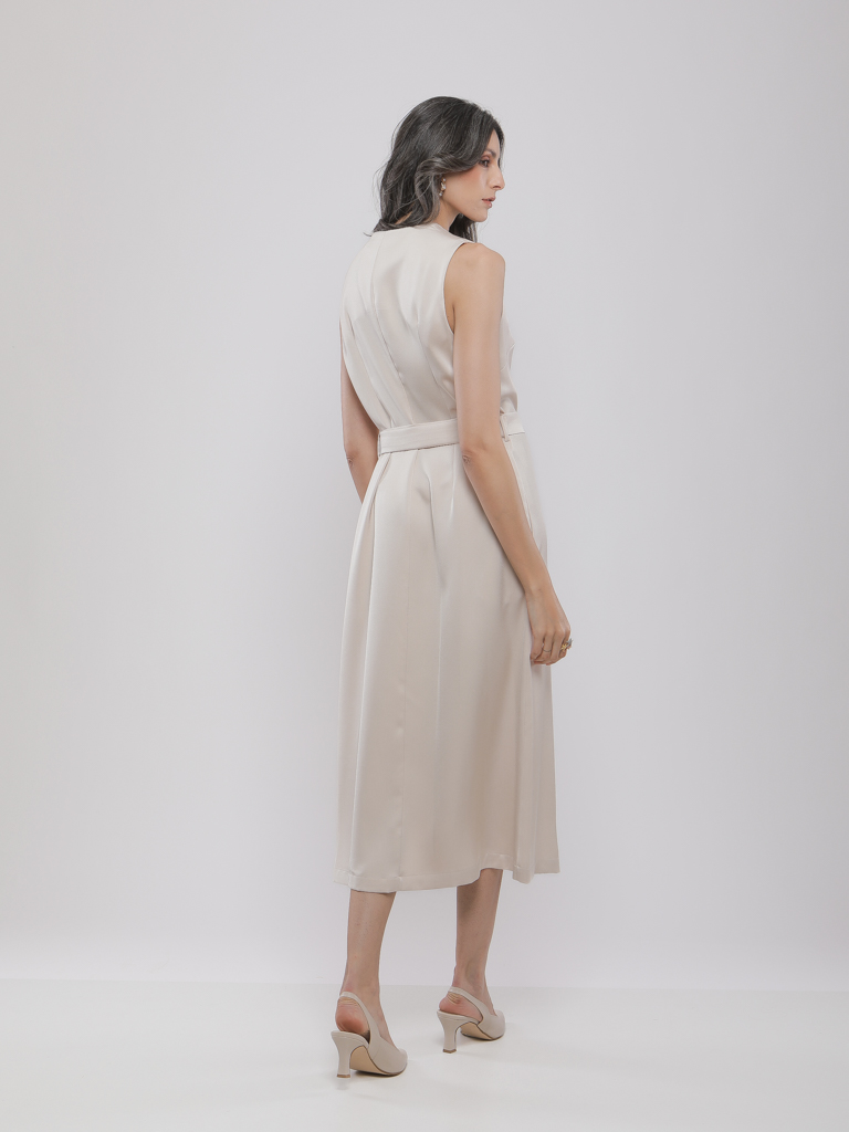 ROBE MIDI AVEC CEINTURE