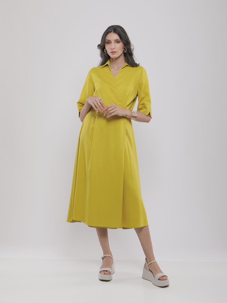 ROBE MIDI PORTEFEUILLE FLUIDE