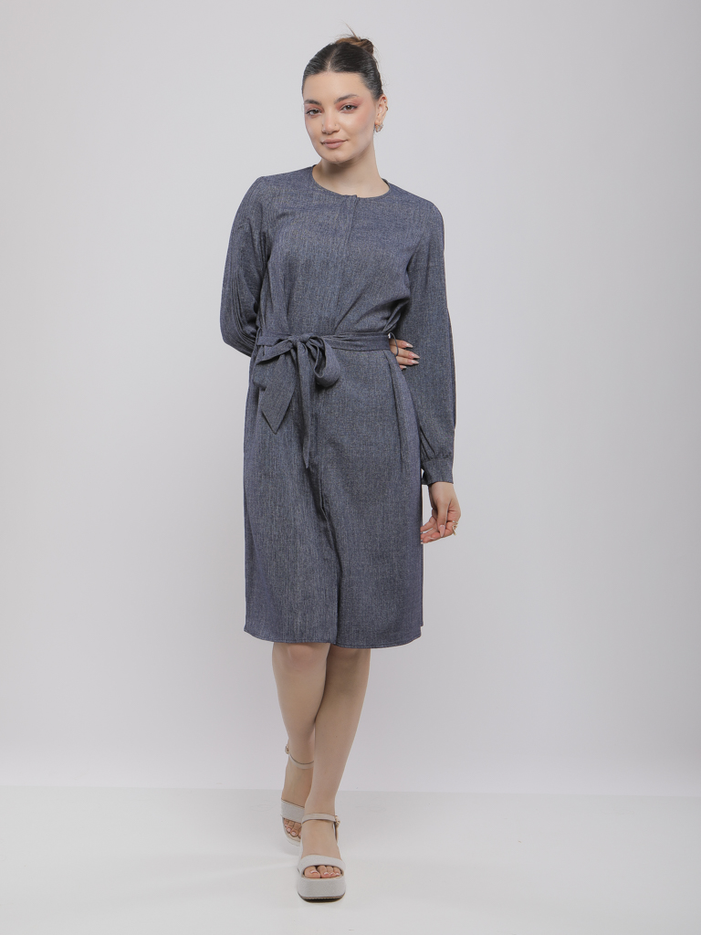 ROBE MI-LONGUE À BOUTONNAGE