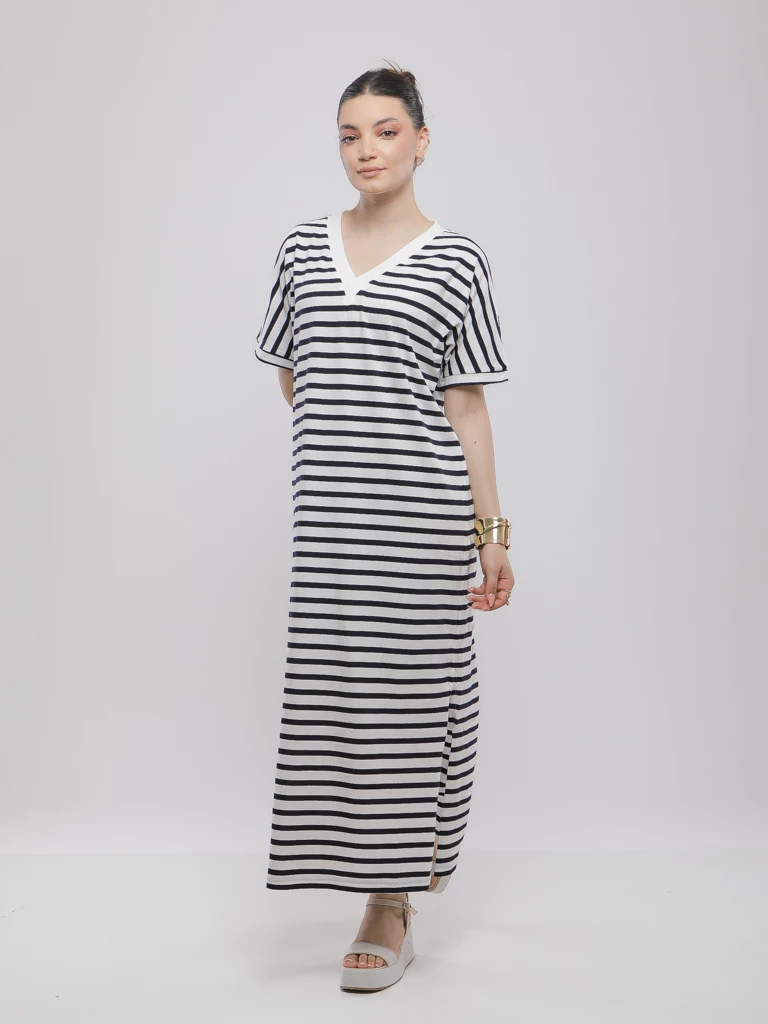 ROBE LONGUE MARINIÈRE FLUIDE