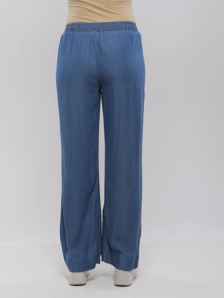 PANTALON LARGE FLUIDE AVEC CEINTURE ÉLASTIQUE