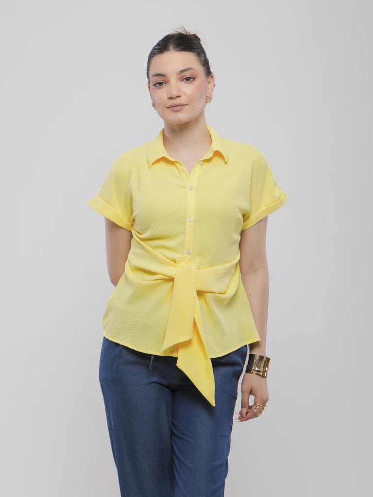 CHEMISE MANCHES COURTES NŒUD