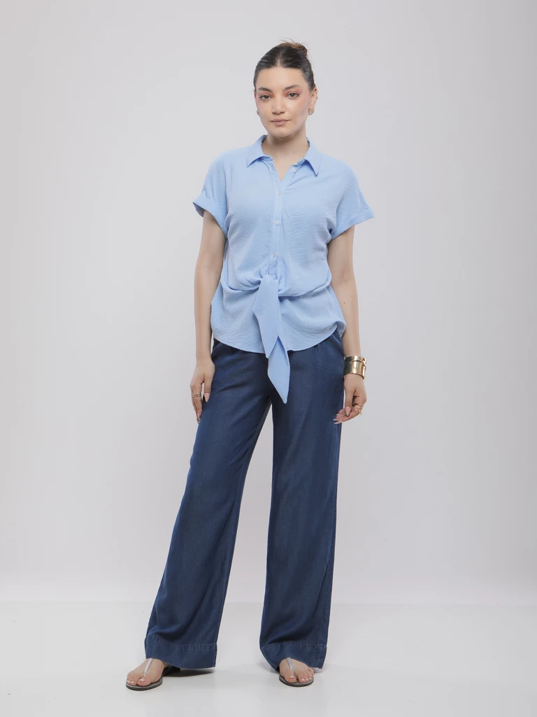 CHEMISE MANCHES COURTES NŒUD