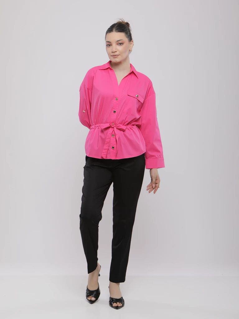 CHEMISE FLUIDE CINTRÉE À LIEN