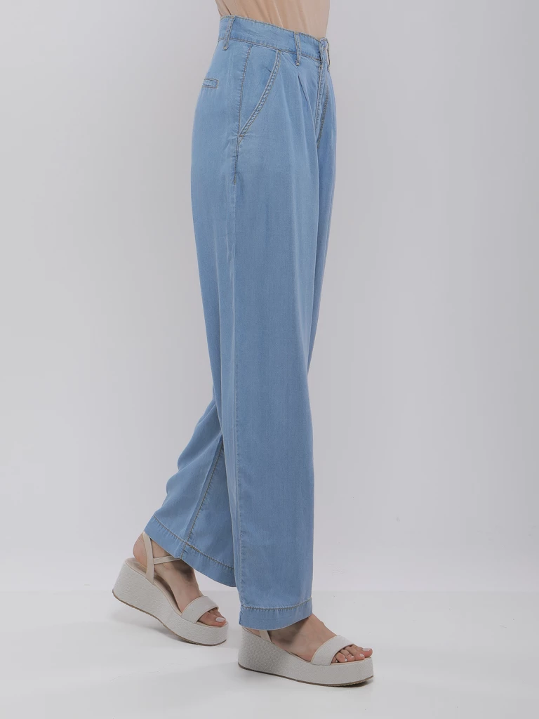 PANTALON WIDE-LEG EN TENCEL™