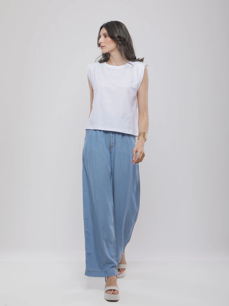 PANTALON WIDE-LEG EN TENCEL™