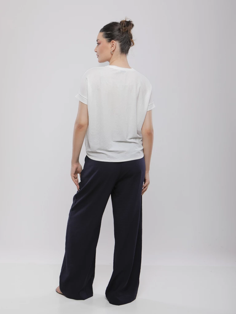 PANTALON WIDE-LEG MINIMALISTE