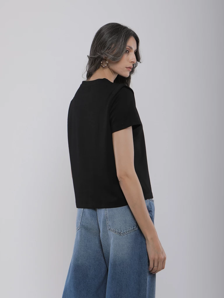 T-SHIRT BASIQUE A COL ROND