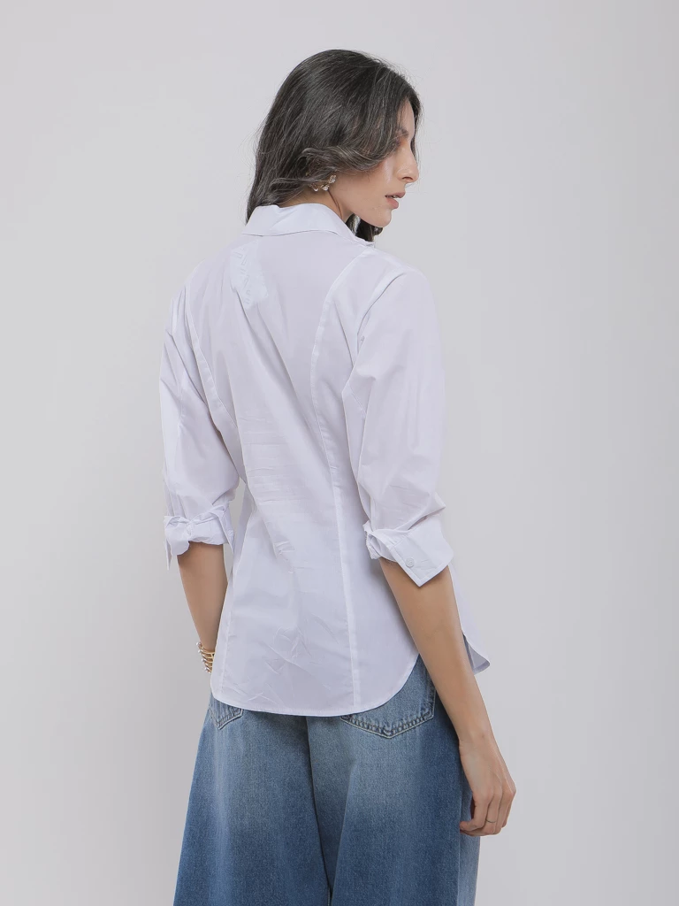 CHEMISE À COL CLASSIQUE MANCHES LONGUES