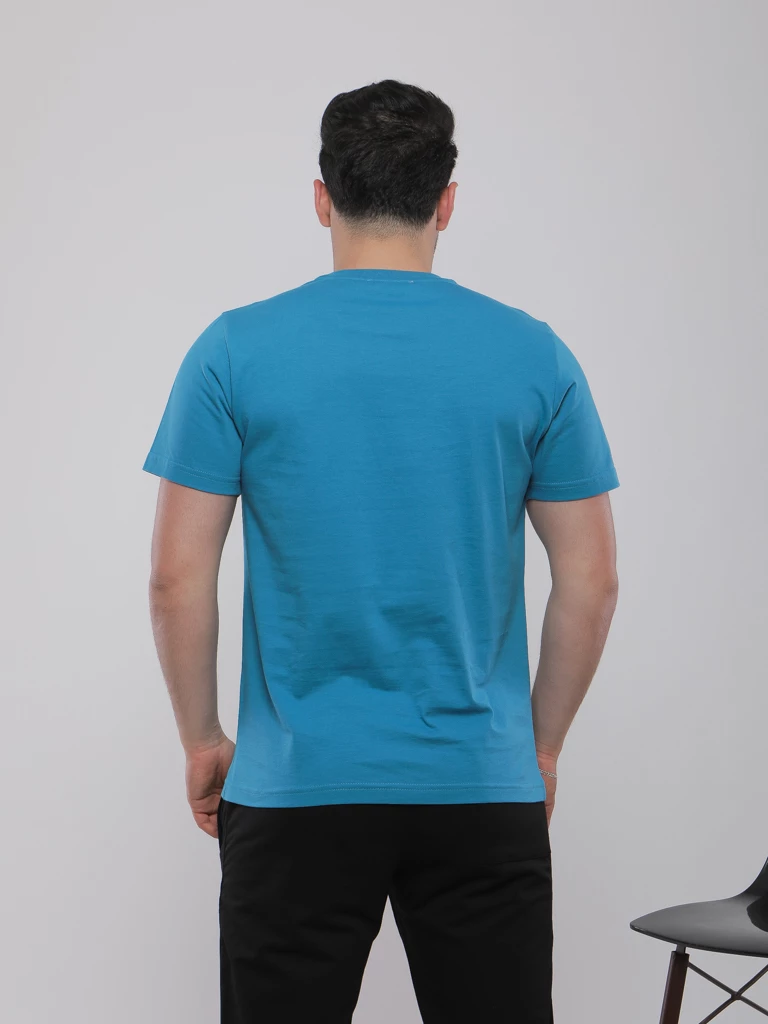 T-SHIRT BASIQUE EN COTON À COL ROND