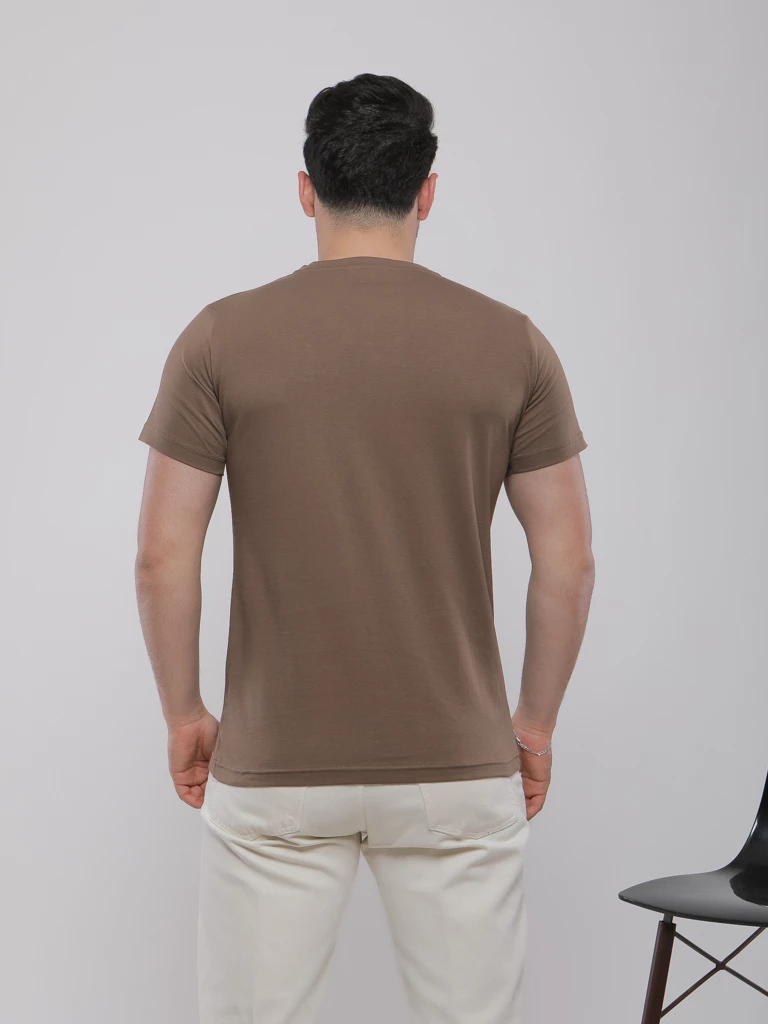 T-SHIRT EN COTON À COL V