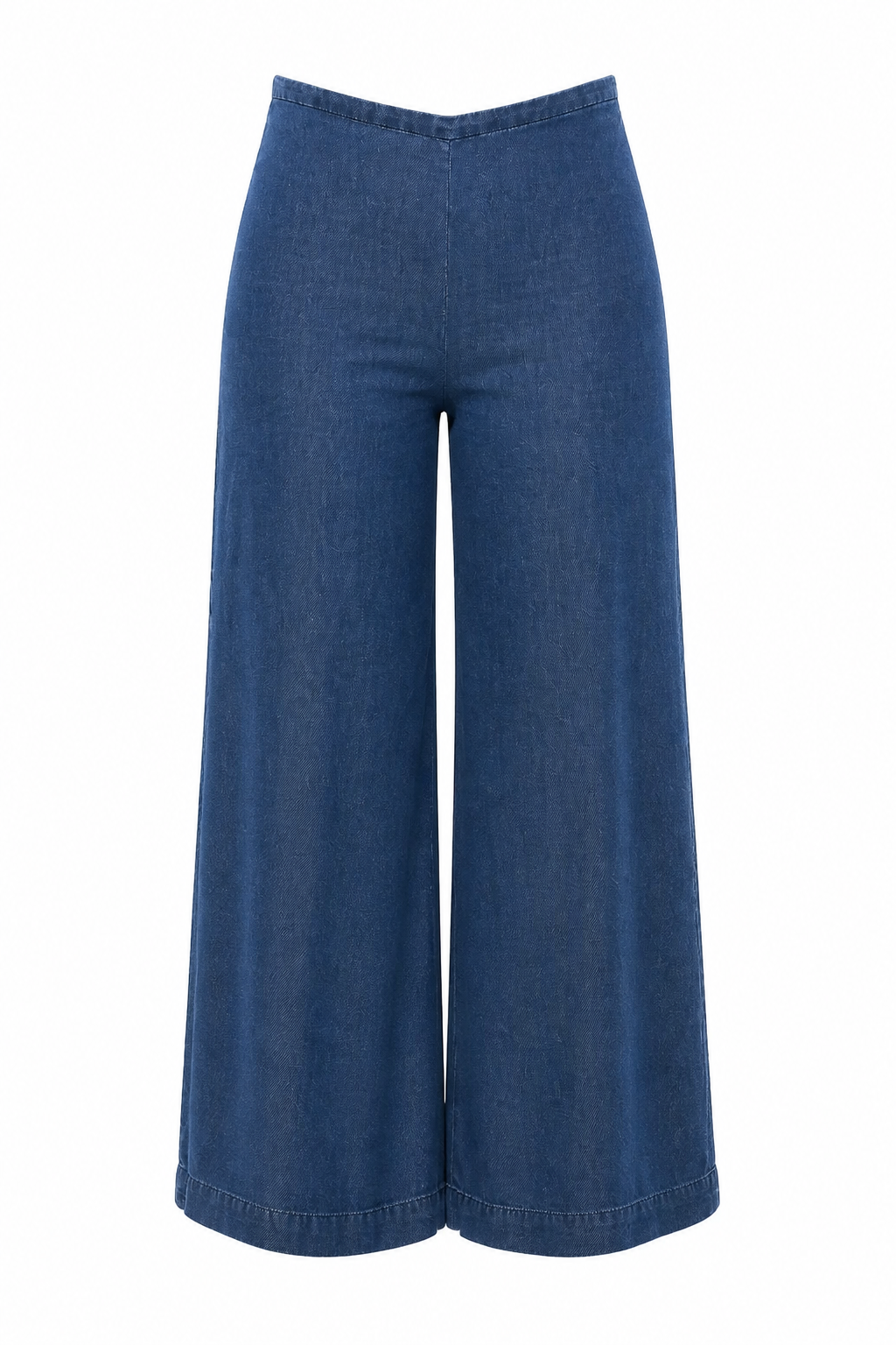 PANTALON LARGE FLUIDE À TAILLE HAUTE