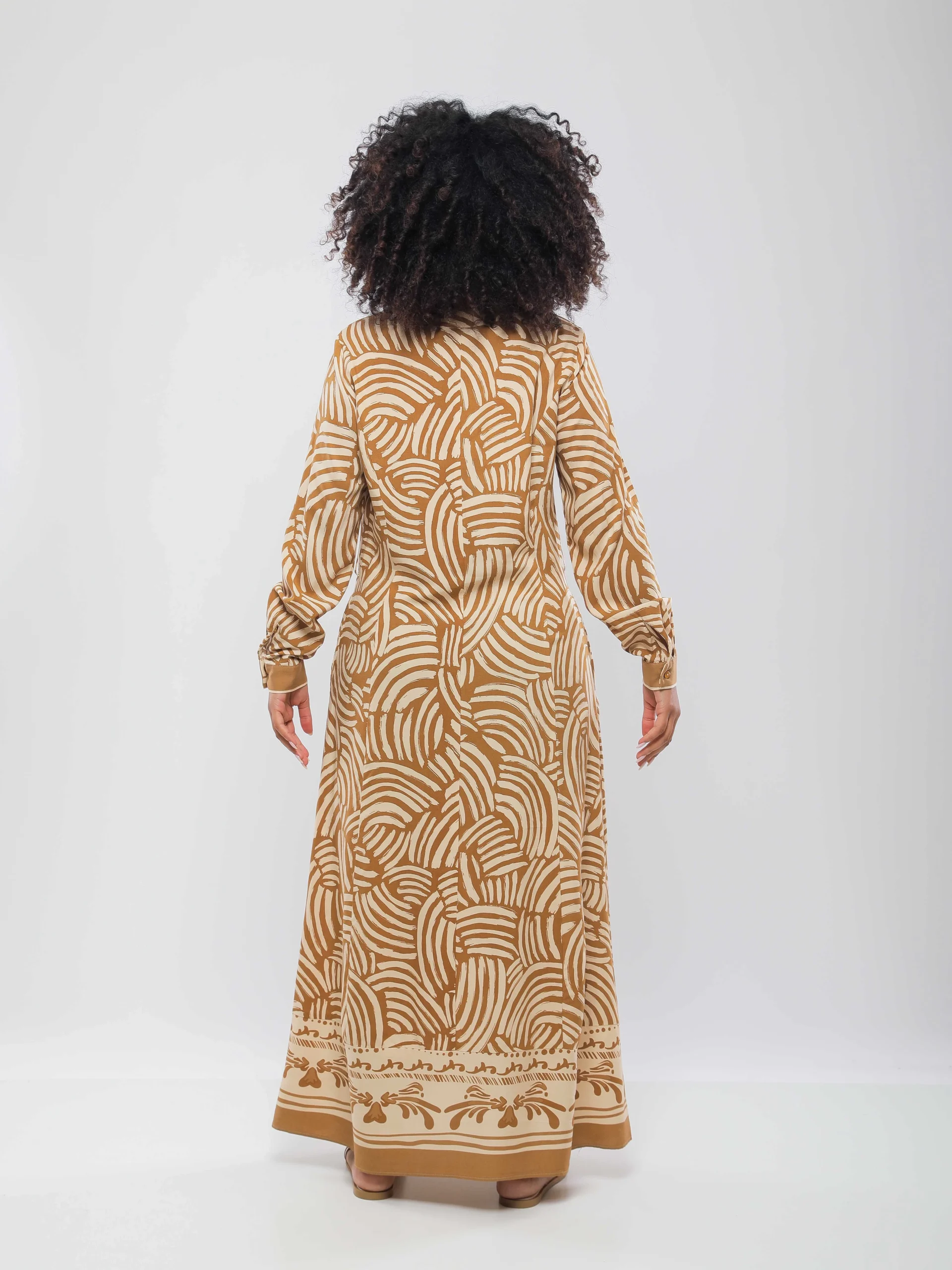 ROBE CHEMISE IMPRIMÉE À CEINTURE