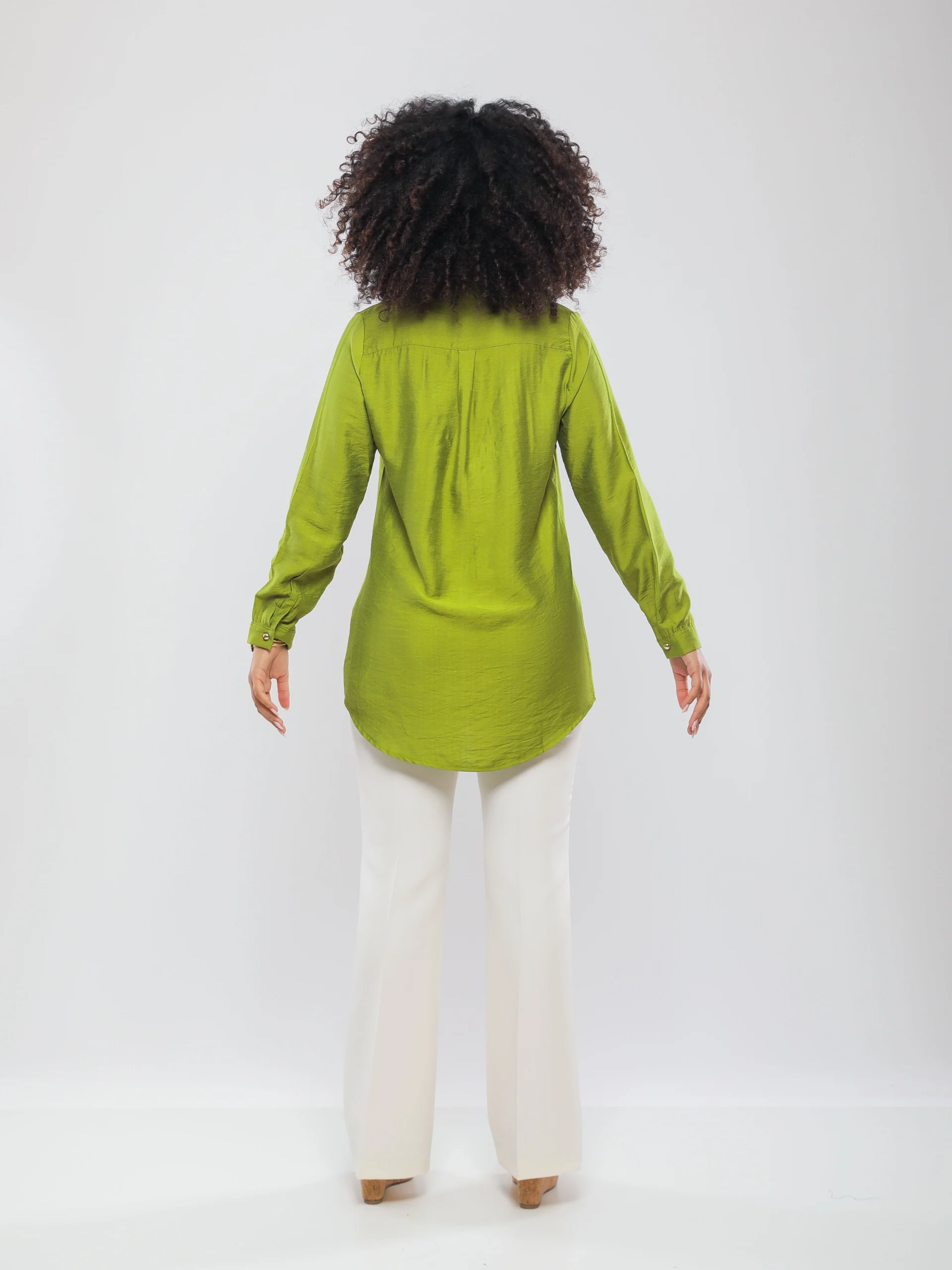 CHEMISE LONGUE COL MAO BOUTONNÉE