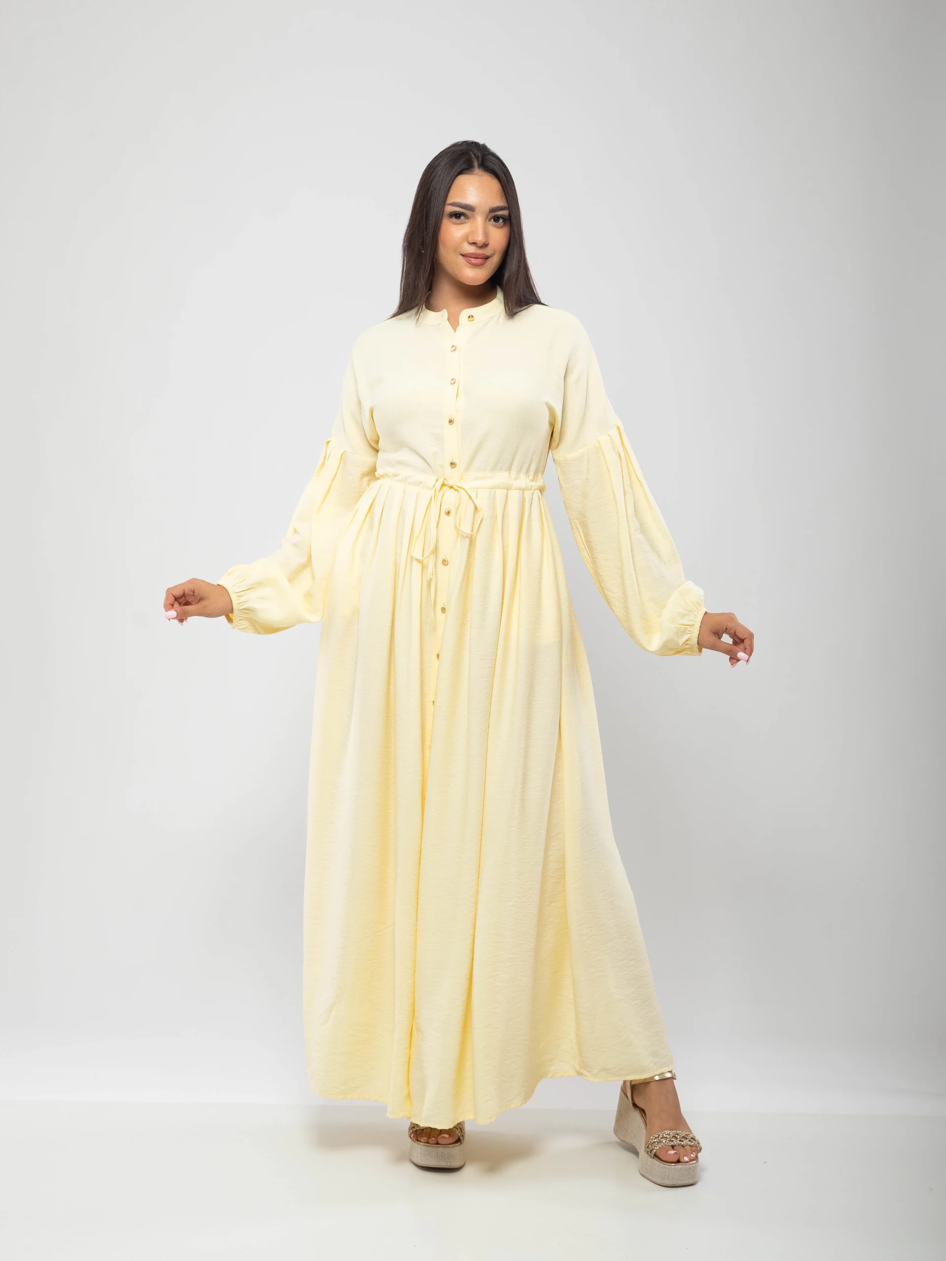 ROBE LONGUE FLUIDE À TAILLE AJUSTABLE